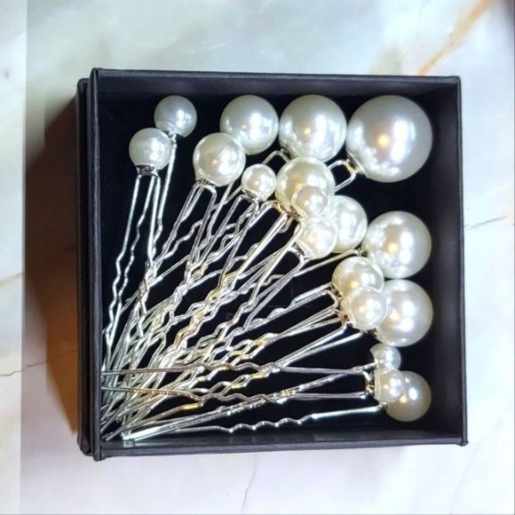 New handmade?bridal hair pin vegan silver tone main image 9